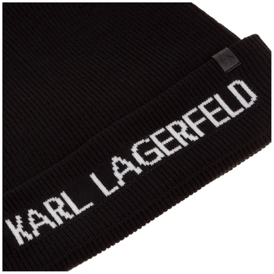 Shop Karl Lagerfeld Women's Beanie Hat   K/studio In Black