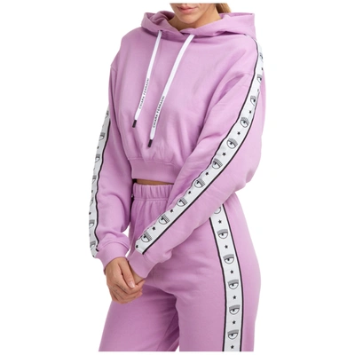 Shop Chiara Ferragni Women's Sweatshirt Hood Hoodie  Logomania In Pink