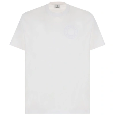 Shop Burberry Men's Short Sleeve T-shirt Crew Neckline Jumper In White