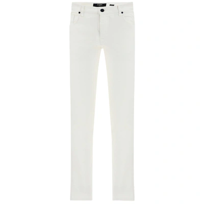 Shop Fendi Men's Jeans Denim  Ff Vertigo In White