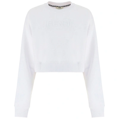 Shop Fendi Women's Sweatshirt In White