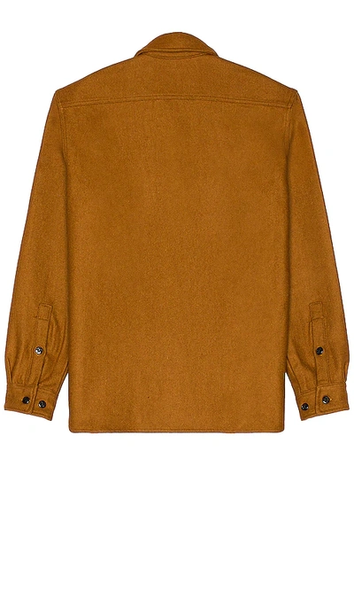 Shop Schott Cpo Wool Shirt In Brown