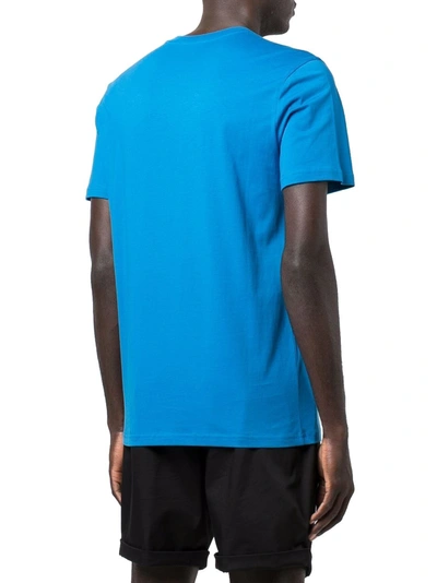 Shop Moschino Men's Blue Cotton T-shirt