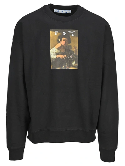 Shop Off-white Men's Black Cotton Sweatshirt