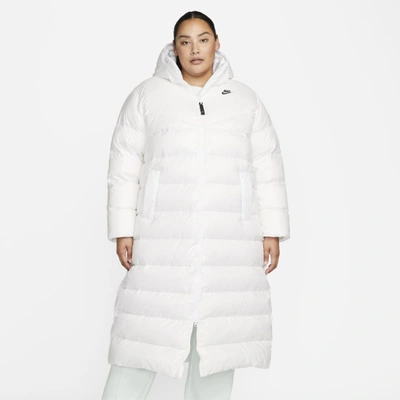 Shop Nike Women's  Sportswear Therma-fit City Series Parka (plus Size) In White