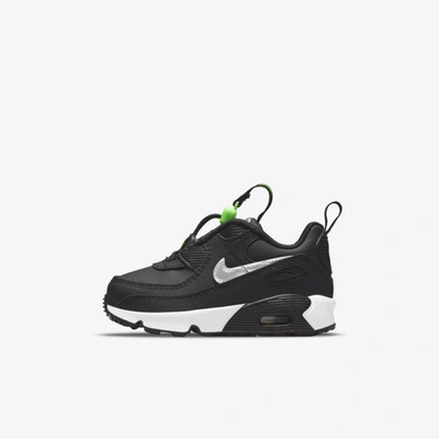 Shop Nike Air Max 90 Toggle Baby/toddler Shoes In Black,green Strike,white,chrome