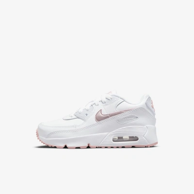 Shop Nike Air Max 90 Ltr Little Kids' Shoes In White,pink Glaze
