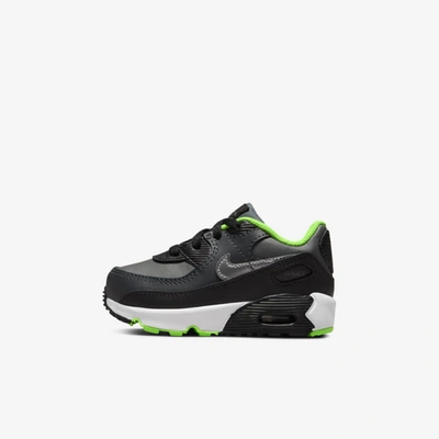 Shop Nike Air Max 90 Baby/toddler Shoes In Black,dark Smoke Grey,iron Grey,chrome