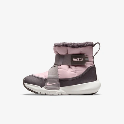 Shop Nike Flex Advance Little Kids' Boots In Pink Glaze,violet Ore,light Violet Ore,pink Glaze