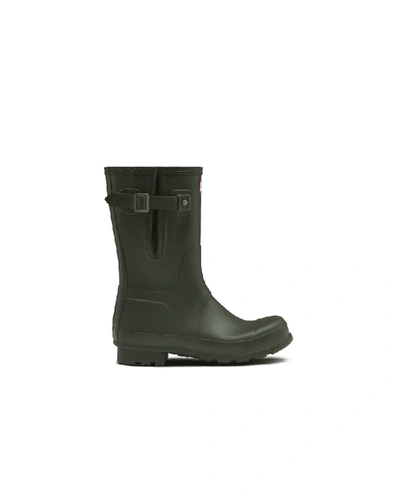 Shop Hunter Men's Short Side Adjustable Rain Boots In Green