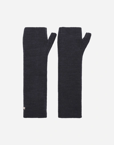 Shop Herno Diva Knit Fingerless Gloves - Female Sleeves Grey M