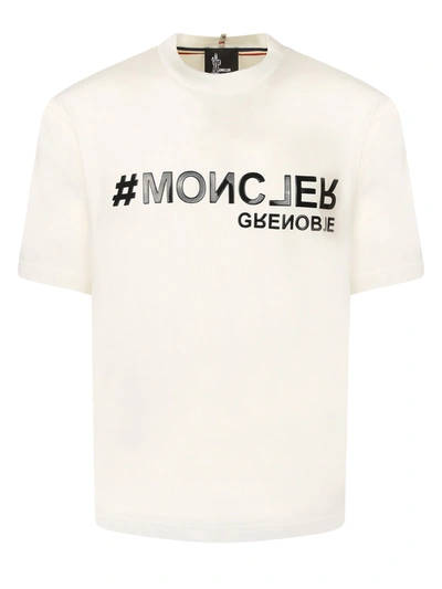 Shop Moncler Grenoble Printed T-shirt In White