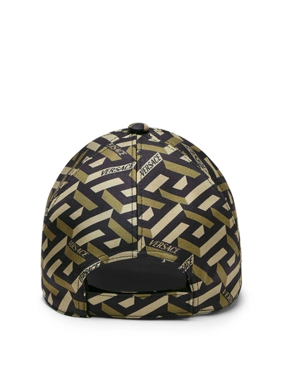 Shop Versace Smiley Face Medusa Logo Cap In Black