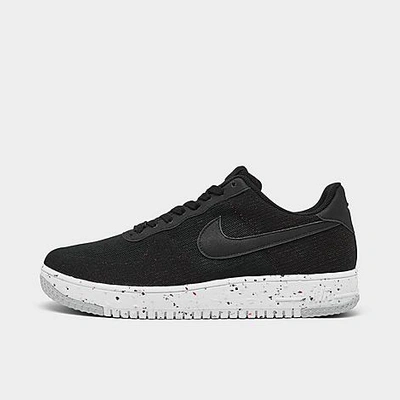 Shop Nike Men's Air Force 1 Crater Flyknit Casual Shoes In Black/anthracite/white