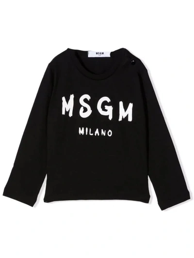 Shop Msgm T-shirt With Print In Black