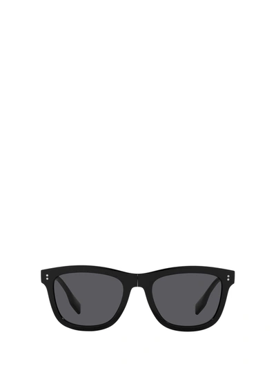 Shop Burberry Be4341 Black Sunglasses