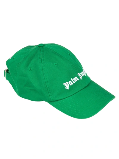 Shop Palm Angels Classic Logo Cap In Forest Green