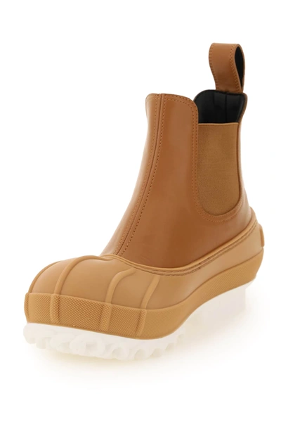 Stella Mccartney Duck Rubber-trimmed Vegetarian Leather Chelsea Boots In Beige
