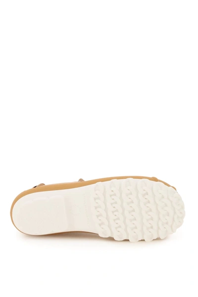 Stella Mccartney Duck Rubber-trimmed Vegetarian Leather Chelsea Boots In Beige