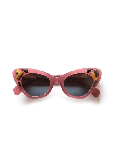 Shop Kaleos Dunnage Prune Milky Sunglasses