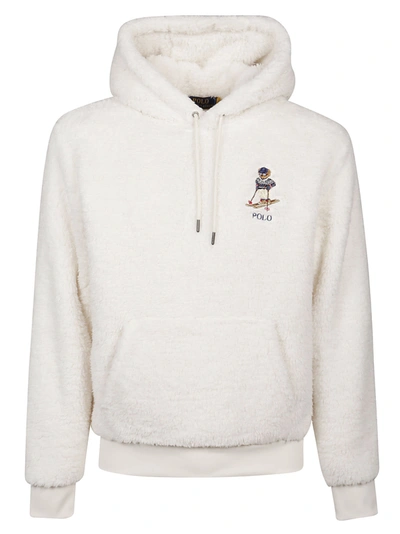 Shop Polo Ralph Lauren Sweatshirt In Antique Cream