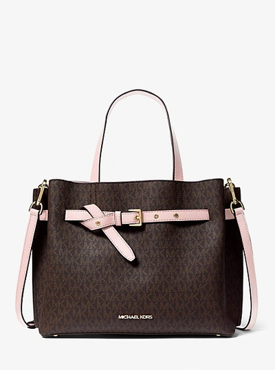 Michael Kors Emilia Large Brown Signature Tote Bag