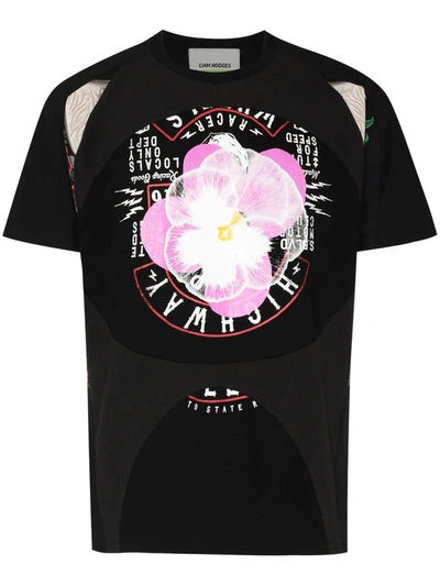 Shop Liam Hodges Splinter Print T-shirt In Schwarz