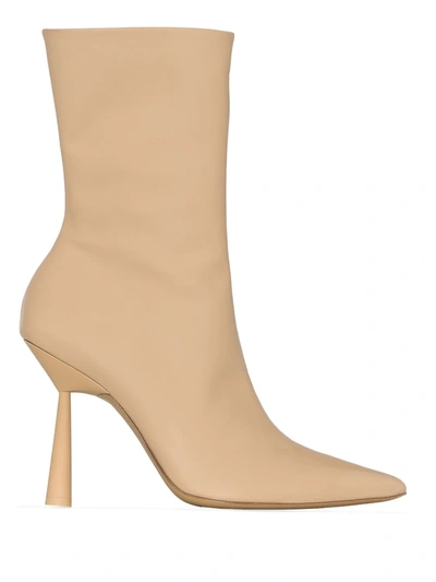 Shop Gia Borghini X Rhw Rosie 7 100mm Ankle Boots In Nude