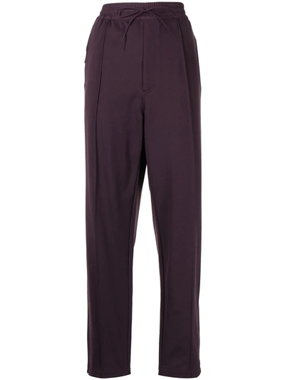 Shop Y-3 Tapered Leg Joggers In Violett