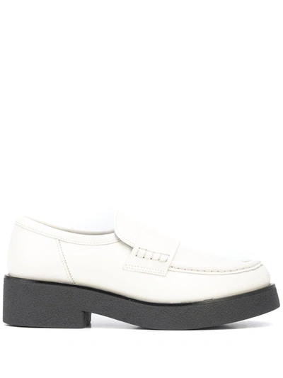 Shop Koio Bari Leather Loafers In Weiss