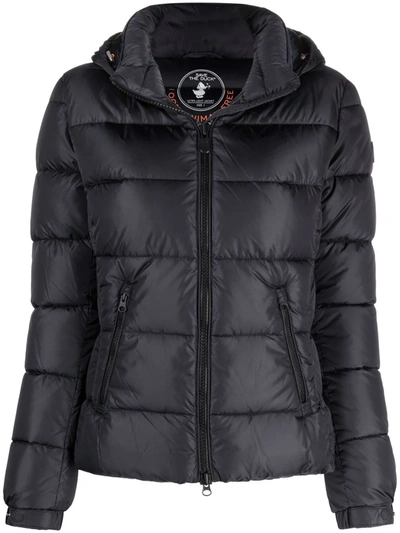 Save The Duck Plumo Hooded Puffer Jacket In Blau