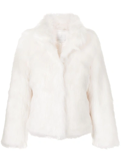 Shop Unreal Fur Fur Delish Jacket In Weiss