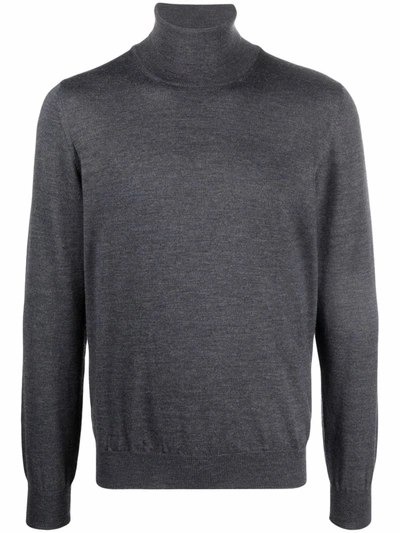 Fileria Roll-neck Fitted Jumper In Grau