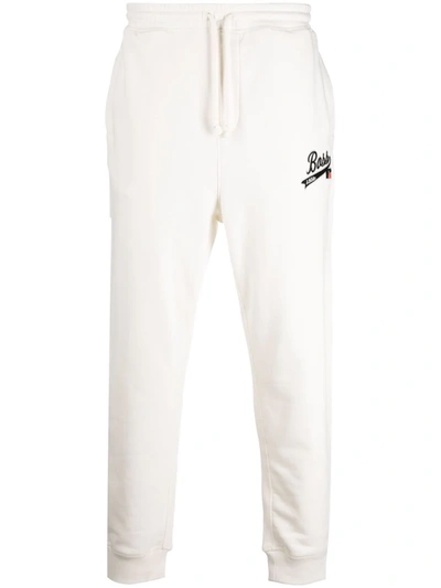 Shop Hugo Boss Logo-patch Cotton Track Pants In Weiss