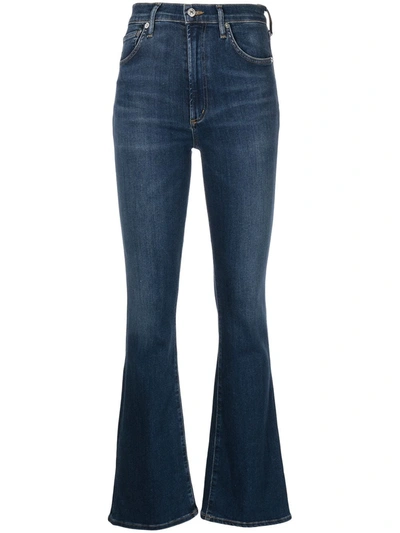 Shop Citizens Of Humanity High-waisted Flared Jeans In Blau