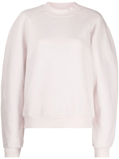 Shop Agolde Tarron Mock Neck Sweatshirt In Rosa