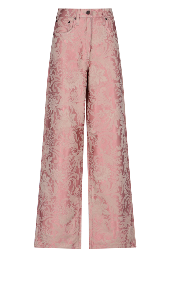 Dries Van Noten Pink Jacquard Jeans