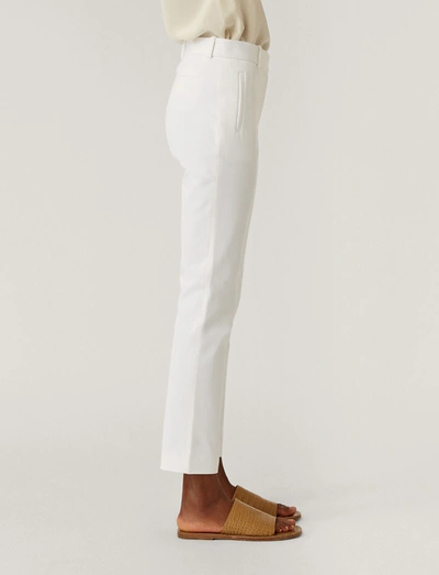 Shop Joseph Gabardine Stretch New Eliston Trousers In White