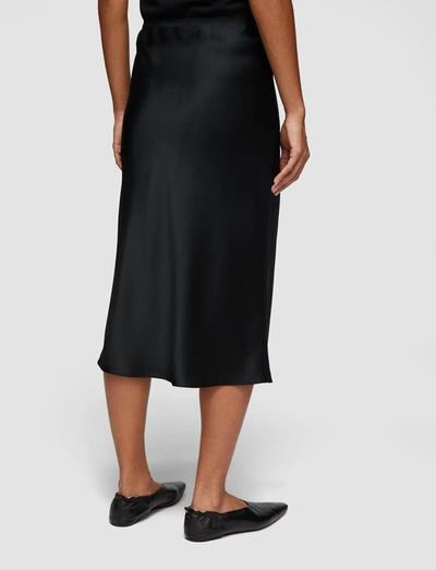 Shop Joseph Silk Satin Isaak Skirt In Black
