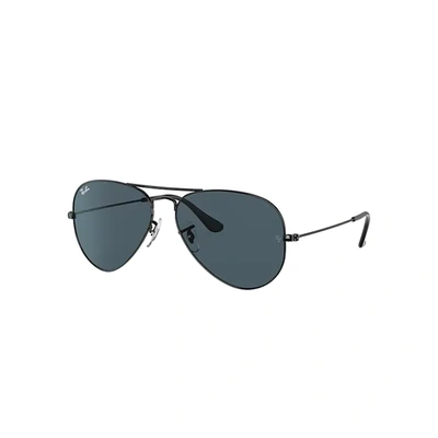 Ray Ban Aviator X The Ones Sonnenbrillen Schwarz Fassung Blau Glas 58-14 In Black