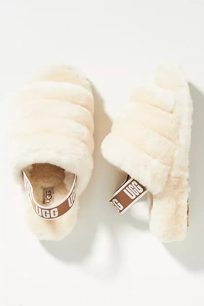 Shop Ugg Fluff Yeah Slippers In Beige