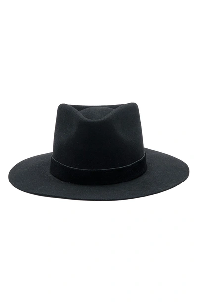 Shop Modern Monarchie Felt Trilby Hat In Black