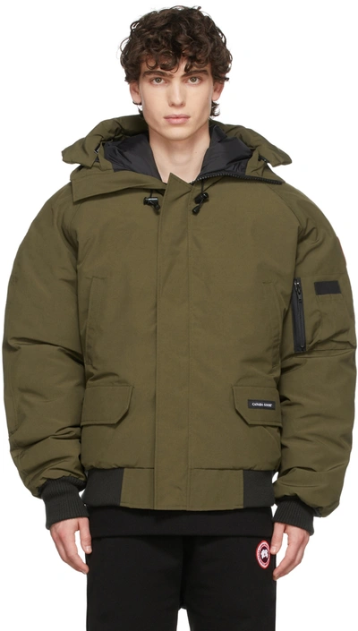 Shop Canada Goose Khaki Down Chilliwack Bomber Jacket