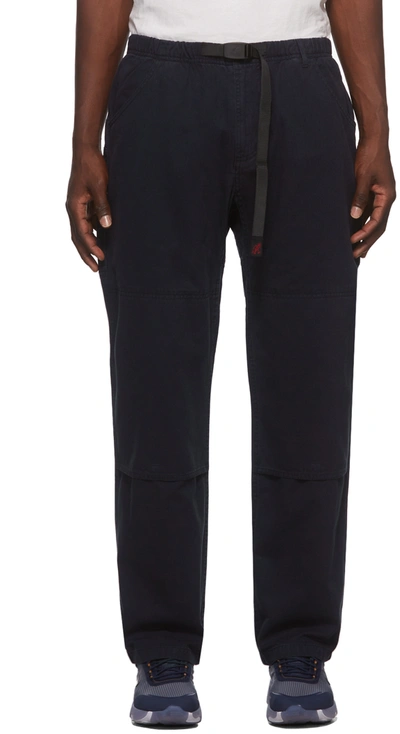 Shop Gramicci Navy Mountain Trousers In Double Navy