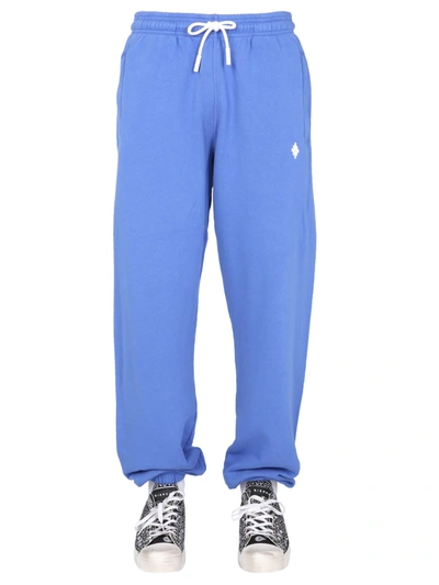 Shop Marcelo Burlon County Of Milan Jogging Pants In Blu