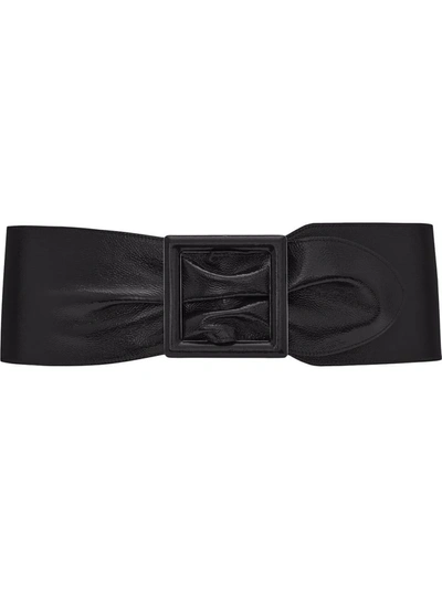 Shop Saint Laurent Wrapped Corset Belt In Black