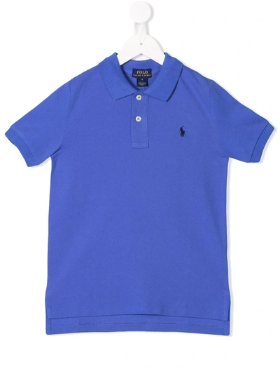 Shop Ralph Lauren Logo Polo Shirt In Blue