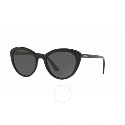 Shop Prada Grey Cat Eye Ladies Sunglasses Pr 02vsf 1ab5s0 54