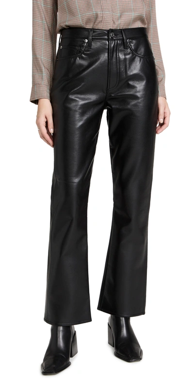 Shop Agolde Recycled Leather Mid Rise Relaxed Boot Pants Detox