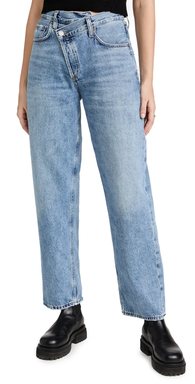 Shop Agolde Crisscross Upsized Jeans Eternal